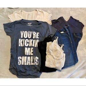 Maternity T-shirts, Tanks, and Jeans Bundle